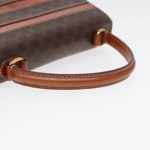CELINE Macadam Canvas Hand Bag PVC Brown Auth 89283 - Picture 7 of 16